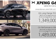 XPENG G6 Minorchange (2025) รถไฟฟ้า100% ราคาอย่างเป็นทางการ : 1,349,000 – 1,489,000 บาท