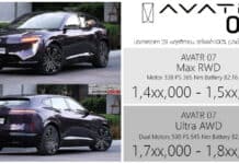 เปิดสเป็ค – ภาพรถคันจริง AVATR 07 รถไฟฟ้า100% มอเตอร์คู่ 590 แรงม้า AWD แบต 800V ชาร์จ DC 420 kW