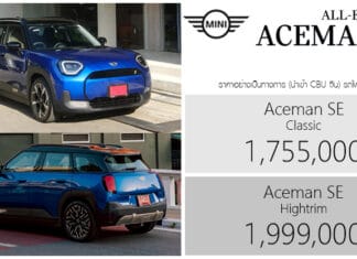 MINI Aceman SE รถไฟฟ้า100% ราคาอย่างเป็นทางการ : 1,755,000 – 1,999,000 บาท | รุ่นย่อยใหม่ Classic MINI ACEMAN SE