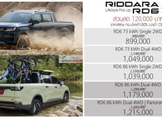 ส่วนลด 120,000 ! ราคาพิเศษ GEELY RIDDARA RD6 กระบะไฟฟ้า100% : 899,000 – 1,215,000 บาท (นำเข้า CBU)
