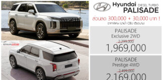 ส่วนลด 300,000 + 30,000 ! ราคาพิเศษ Hyundai PALISADE : 1,969,000 – 2,169,000 บาท | ดีเซล 2.2 เทอร์โบ Motor Show 2026 Hyundai Palisade