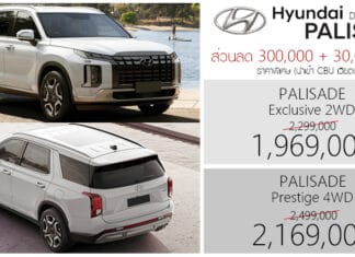 ส่วนลด 300,000 + 30,000 ! ราคาพิเศษ Hyundai PALISADE : 1,969,000 – 2,169,000 บาท | ดีเซล 2.2 เทอร์โบ Motor Show 2026 Hyundai Palisade