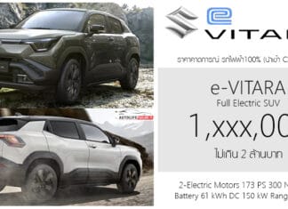 โชว์ตัวในไทย ! Suzuki e VITARA รถไฟฟ้า100% 1,xxx,000 บาท (ไม่เกิน 2 ล้านบาท) ที่งาน Motor Show 2026