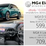 ปรับเพิ่ม 20,000 ! NEW MG4 MY2026 (Minorchange) รถไฟฟ้า100% : 599,900 – 709,900 บาท (ประกอบไทย) NEW MG4 MY2026