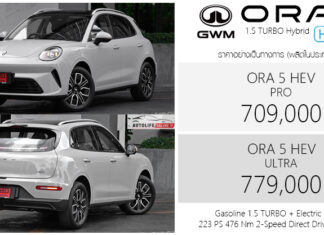 พาไปชมภาพรถคันจริง GWM ORA 5 HEV 1.5 Turbo Hybrid : 709,000 – 779,000 บาท (ผลิตไทย) GWM ORA 5 HEV