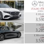 ส่วนลด 490,000 ! ราคาพิเศษ Mercedes-Benz E 220 d / E 350 e (W214) : 3,285,000 – 3,590,000 บาท (ประกอบไทย) Mercedes-Benz E