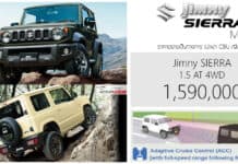 Suzuki Jimny 4WD (MY2026) ราคาอย่างเป็นทางการ : 1,590,000 บาท (นำเข้า CBU ญี่ปุ่น) | เพิ่ม ระบบ Safety Support Suzuki Jimny