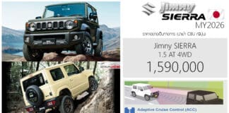 Suzuki Jimny 4WD (MY2026) ราคาอย่างเป็นทางการ : 1,590,000 บาท (นำเข้า CBU ญี่ปุ่น) | เพิ่ม ระบบ Safety Support Suzuki Jimny