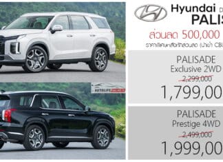 ส่วนลด 500,000 ! ราคาพิเศษ Hyundai PALISADE : 1,799,000 – 1,999,000 บาท | ดีเซล 2.2 เทอร์โบ Clearance Sales Hyundai Palisade