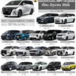 ยอดจดทะเบียน รถ MPV – VAN ประตูสไลด์ เดือน มิถุนายน 2026 รวม 2,166 คัน | Toyota Alphard ครองแชมป์ ยอดจดทะเบียน