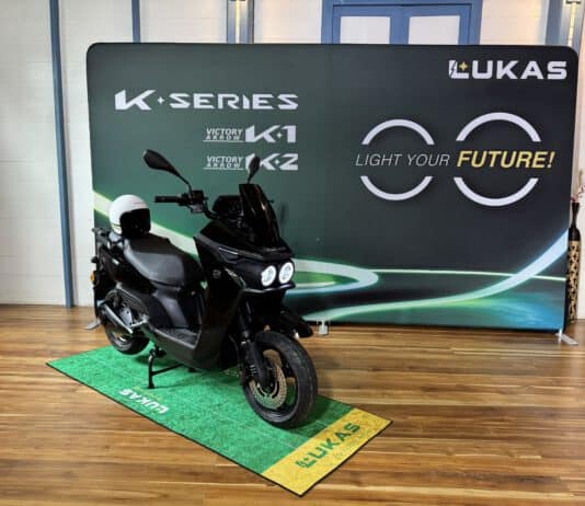 ภาพรถคันจริง LUKAS K-Series มอเตอร์ไซค์ไฟฟ้า 100% สัญชาติไทย 2 รุ่นย่อย ราคา 69,900-88,000 บาท LUKAS