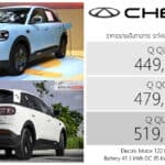 CHERY Q รถไฟฟ้า100% ราคาอย่างเป็นทางการ : 449,900 – 519,900 บาท (นำเข้า CBU จีน) | สีฟ้า Bubble Blue CHERY Q