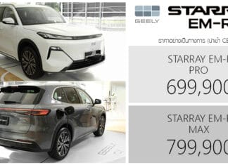 GEELY STARRAY EM-R REEV ราคาอย่างเป็นทางการ : 699,900 – 799,900 บาท (นำเข้า CBU จีน) | Range Extended GEELY STARRAY EM-R