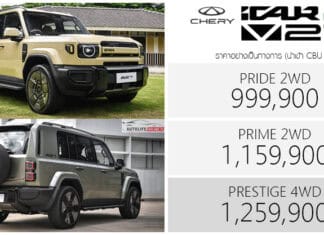 iCAUR V27 REEV จาก CHERY ราคาอย่างเป็นทางการ : 999,900 – 1,259,900 บาท | D-SUV 5 ที่นั่ง