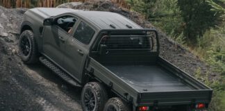 Ford 6×6 Ranger Super Duty ยานพาหนะทางทหาร 6 ล้อต้นแบบ สำหรับกองทัพอังกฤษ
