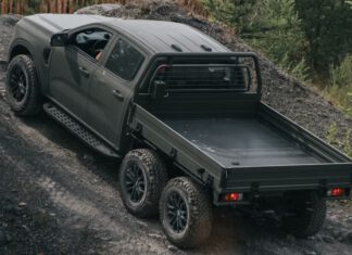 Ford 6×6 Ranger Super Duty ยานพาหนะทางทหาร 6 ล้อต้นแบบ สำหรับกองทัพอังกฤษ