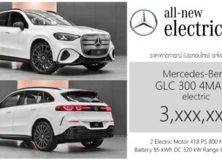 เปิดสเป็ค – ภาพรถคันจริง Mercedes-Benz GLC EV (GLC 300 4MATIC electric) รถไฟฟ้า100% ประกอบไทย Mercedes-Benz GLC EV