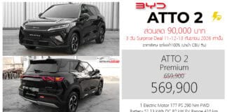 ส่วนลด 90,000 ! BYD ATTO 2 รถไฟฟ้า100% ราคาพิเศษ : 569,900 บาท (นำเข้า CBU จีน) | Surprise Deal 11-12-13 กันยายน นี้ เท่านั้น !