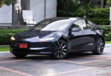 ภาพรถคันจริง TESLA Model 3 รถไฟฟ้า100% (Update Oct 2026) ราคาอย่างเป็นทางการ : 1,149,000 – 2,099,000 บาท | เพิ่มระบบ V2L TESLA Model 3