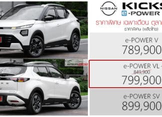 Nissan Kicks e-POWER VL (Minorchange 2026) ราคาพิเศษ : 799,900 บาท | เพิ่ม Nissan Connected Service Nissan Kicks e-POWER