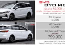 ส่วนลด 50,000 ! BYD M6 รถไฟฟ้า100% 7 ที่นั่ง ราคาพิเศษ : 799,900 บาท (นำเข้า CBU จีน) | โปร 10.10 2 วัน 10-11 ตุลาคม 2026