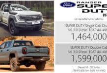 Ford Ranger SUPER DUTY Single Cab Chassis ราคาอย่างเป็นทางการ : 1,464,000 บาท | ดีเซล V6 3.0 TURBO 4A-4WD Ford Ranger SUPER DUTY