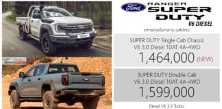 Ford Ranger SUPER DUTY Single Cab Chassis ราคาอย่างเป็นทางการ : 1,464,000 บาท | ดีเซล V6 3.0 TURBO 4A-4WD Ford Ranger SUPER DUTY