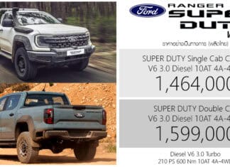 Ford Ranger SUPER DUTY Single Cab Chassis ราคาอย่างเป็นทางการ : 1,464,000 บาท | ดีเซล V6 3.0 TURBO 4A-4WD Ford Ranger SUPER DUTY
